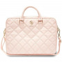 Guess GUCB15ZPSQSSGP 16 collu klēpjdatora soma, Quilted 4G, rozā