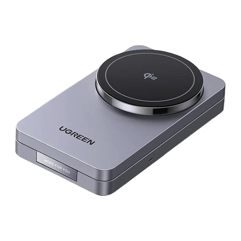 UGREEN W706 2-in-1 magnētiskais bezvadu lādētājs MagSafe 15W, melns