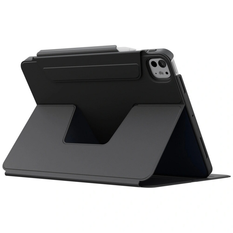 UNIQ Rovus Snapmount Magnetic 360 Rotating Detachable planšetdatora maciņš Apple iPad Pro 11 2024, melns