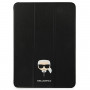 Karl Lagerfeld KLFC11OKHK grāmatveida vāks Apple iPad Pro 11 2021 3. paaudzei, melns Saffiano Karl Head