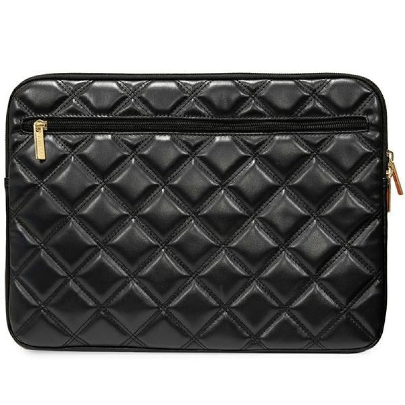 Guess GUCS14ZPSQSSGK portatīvā datora futrālis, 14 collas, Quilted 4G, melns