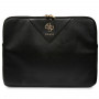 Guess GUCS16ZPGSTEGK ZIP Leather Triangle 4G portatīvā datora futrālis 16", melns