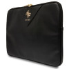 Guess GUCS16ZPGSTEGK ZIP Leather Triangle 4G portatīvā datora futrālis 16", melns