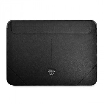 Guess GUCS14PSATLK Saffiano Triangle Logo portatīvā datora futrālis 13/14", melns
