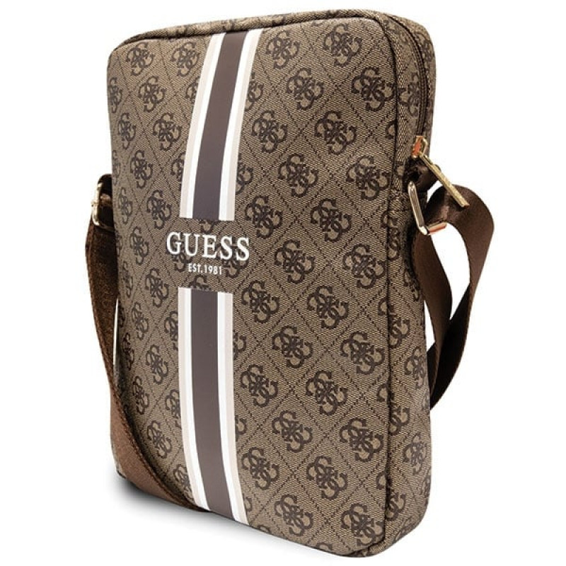 Guess GUTB10P4RPSW 4G Stripes planšetdatora soma 10", brūna