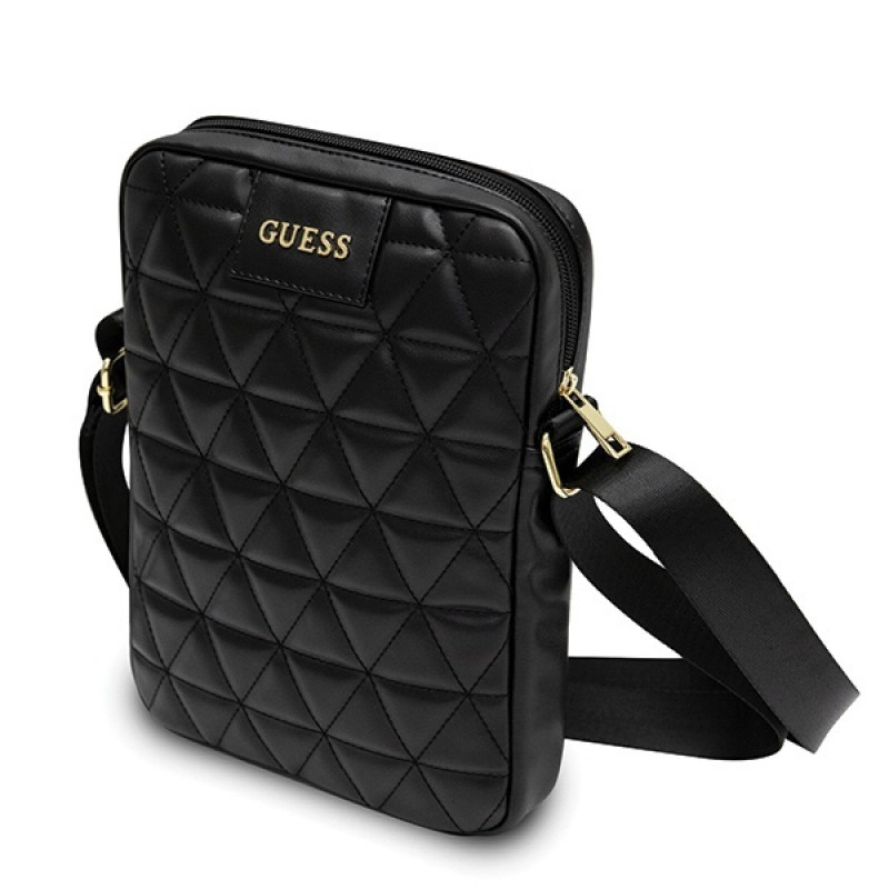 Guess GUTB10QLBK stepēta planšetdatora soma 10", melna