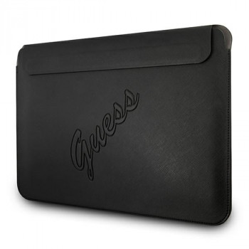 Guess GUCS13PUSASBK Saffiano Script futrālis 13" klēpjdatoram, melns