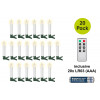 Goobay 75258 bezvadu LED Ziemassvētku eglītes sveces (20 gab.), t.sk. 20x AAA (LR03), klipši, tālvadības pults, taimeris, regulējams spilgtums, silti balts (2600 K)
