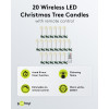 Goobay 75258 bezvadu LED Ziemassvētku eglītes sveces (20 gab.), t.sk. 20x AAA (LR03), klipši, tālvadības pults, taimeris, regulējams spilgtums, silti balts (2600 K)