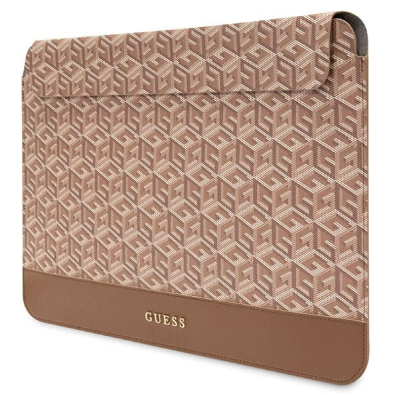 Guess GUCS14HGCFSEW portatīvā datora futrālis 14 collas, GCube Stripes, brūns