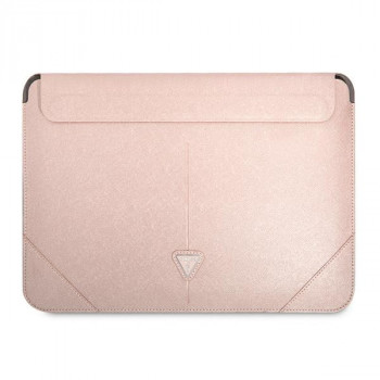 Guess GUCS16PSATLP klēpjdatora uzmava 16", Saffiano Triangle, rozā