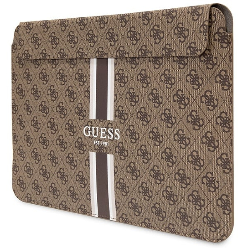 Guess GUCS14P4RPSW klēpjdatora futrālis 14 collas, 4G Printed Stripes, brūns