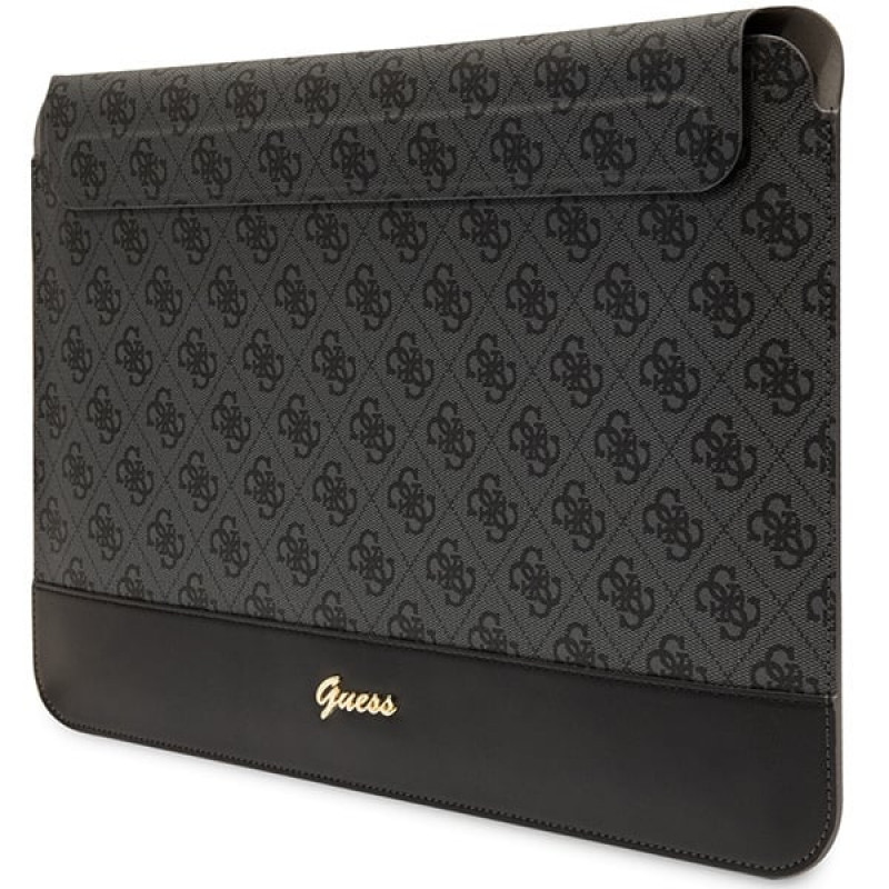 Guess GUCS14PS4SGK klēpjdatora futrālis 14 collas, 4G Stripe Metal Logo, melns