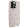 Guess GUBPM5P14L4GEMGP Apple iPhone 14 Pro cietais maciņš + 5000 mAh MagSafe pārnēsājamais akumulators, komplekts, 4G Metal Logo, rozā