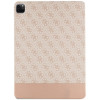 Guess GUFCP12PS4SGP Apple iPad Pro 12.9" (2020/2021/2022, 4th/5th/6th gen) grāmatveida futrālis, 4G Stripe Allover, rozā