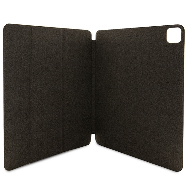 Guess GUFCP12PS4SGP Apple iPad Pro 12.9" (2020/2021/2022, 4th/5th/6th gen) grāmatveida futrālis, 4G Stripe Allover, rozā