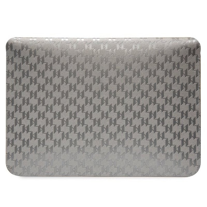 Karl Lagerfeld KLCS14SAKHPCG Portatīvā datora futrālis 14 collām, sudraba, Saffiano Monogram Choupette