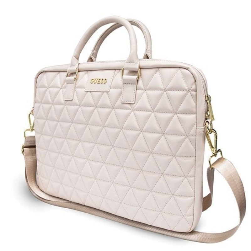 Guess GUCB15QLPK klēpjdatora soma 15", rozā, Quilted