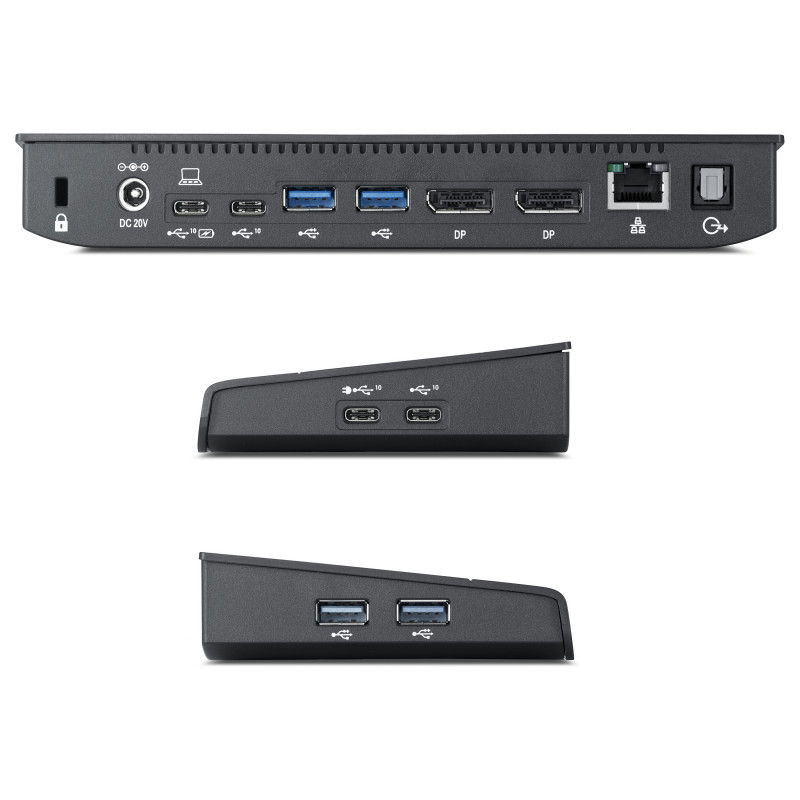Fujitsu PR09 S26391-F6007-L500 porta replikators, USB-C, 2 x DP, 120 W