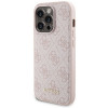 Guess GUBPM5P15X4GEMGP Apple iPhone 15 Pro Max cietais futrālis + 5000 mAh MagSafe jaudas bankas komplekts, 4G Metal Logo, rozā
