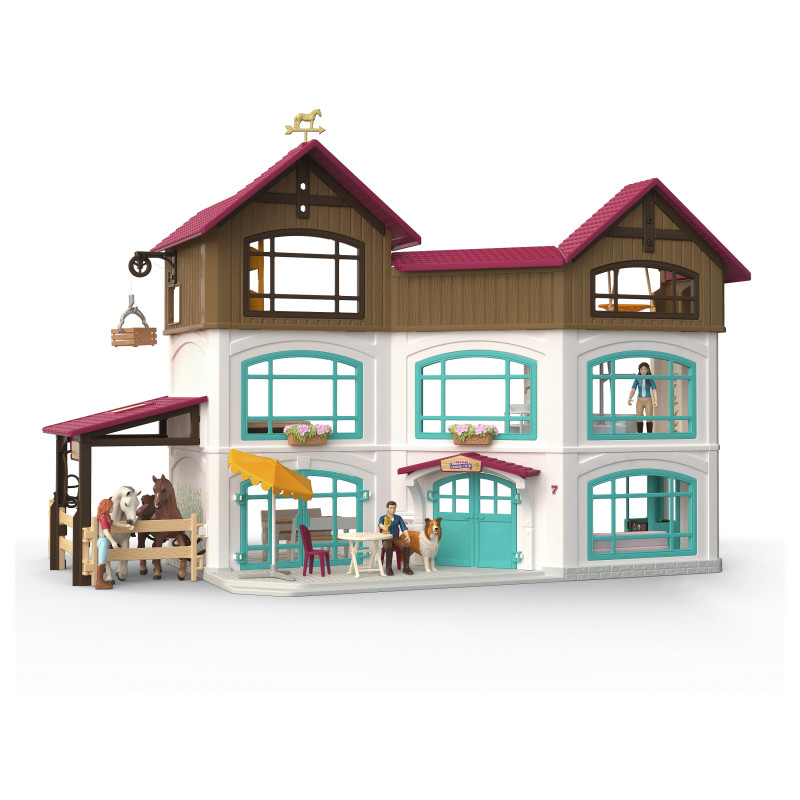 Schleich Horse Club rotaļu komplekts ar villu pie ezera un aploku 42785