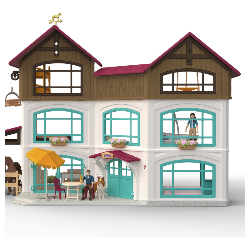 Schleich Horse Club rotaļu komplekts ar villu pie ezera un aploku 42785