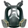 3M 6800 pilnas sejas daudzreiz lietojams respirators, vidējs, silikons, polikarbonāta lēca, bajonetes filtra savienojums, pelēks/melns