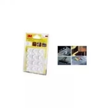 3M Bumpon aizsargājošais amortizators SJ5344BL, caurspīdīgs, apaļš, 19.0 mm diametrs, 4.0 mm augstums, pašlīmējošs, vibrāciju slāpēšana