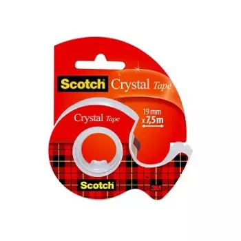 3M Scotch Crystal Clear 600 līmlente ar rokas dozatoru, 19 mm x 7,5 m, caurspīdīga 6-1975D