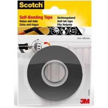 3M Scotch pašsavienojošā silikona remontlente 4704, 25 mm x 3 m, melna