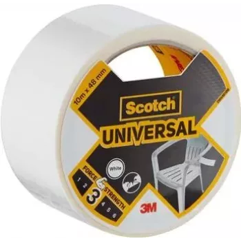 3M universālā izturīgā līmlente, balta, 48 mm x 10 m, 6 ruļļi – saišķošana, stiprināšana, aizsardzība, remonts, blīvēšana 7100205294