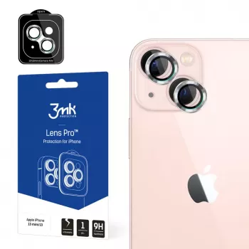 3MK Apple iPhone 13 Pro / 13 Pro Max Lens Protection Pro - Rūdīta stikla un alumīnija kameras objektīva aizsargs (Melns)