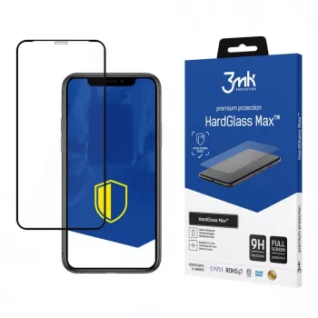 3MK Apple iPhone XR/11 Black - HardGlass Max Rūdīta Stikla Ekrāna Aizsargs