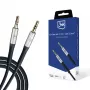 3MK AUX kabelis Jack 3.5 mm - Jack 3.5 mm, 1 m, Melns