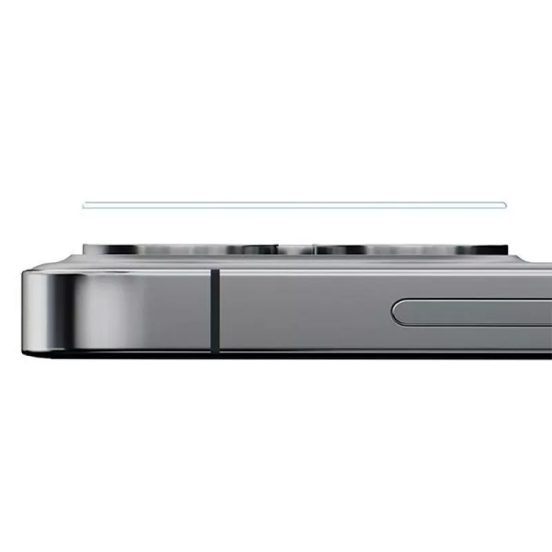 3MK Lens Pro Full Cover rūdīta stikla kameras lēcu aizsargs iPhone 14 Pro / 14 Pro Max ar alumīnija rāmi un montāžas rāmi (1 gab., melns)