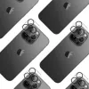 3MK Lens Pro Full Cover rūdīta stikla kameras lēcu aizsargs iPhone 14 Pro / 14 Pro Max ar alumīnija rāmi un montāžas rāmi (1 gab., melns)