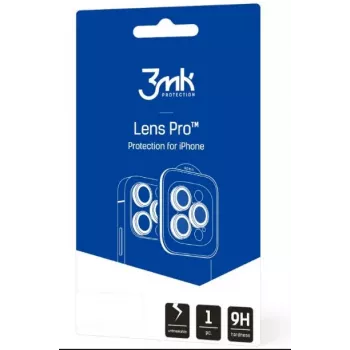 3MK Lens Protection Pro iPhone 12 Pro Max - Rūdīta stikla kameras lēcu aizsargs (Melns)