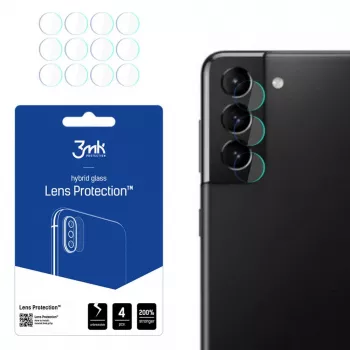 3MK Samsung Galaxy S21 5G Lens Protection - Temperēta stikla kameras lēcu aizsargs (3 iepakojumā)