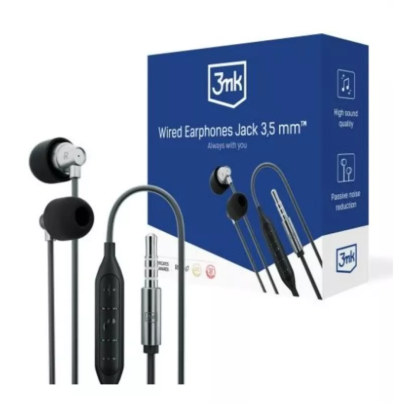 3MK Vadu austiņas ar 3,5 mm ligzdu