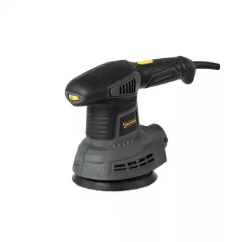 450W ekscentriskā slīpmašīna, 125mm, maināms ātrums, putekļu savākšana, 3 slīpēšanas loksnes
