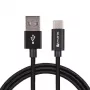 4SMARTS USB-A uz USB-C kabelis RapidCord 2A, 2m, Melns