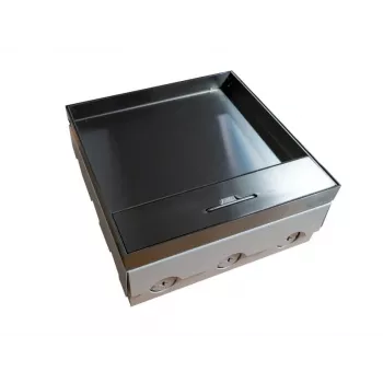 A-LAN Floor Box 12M - 12 moduļu grīdas kaste standarta kontaktligzdām 22,5x45 mm (45x45 mm), leņķa montāža