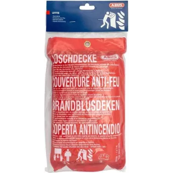 ABUS LD1118 ugunsdrošības sega 100 x 100 cm stiklašķiedra sarkana DIN EN 1869:2001 86672