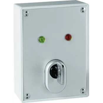 ABUS SE1010 Slēdzis ar atslēgu - 24V DC, 2 pārslēgšanas kontakti, IP54, sudrabpelēks