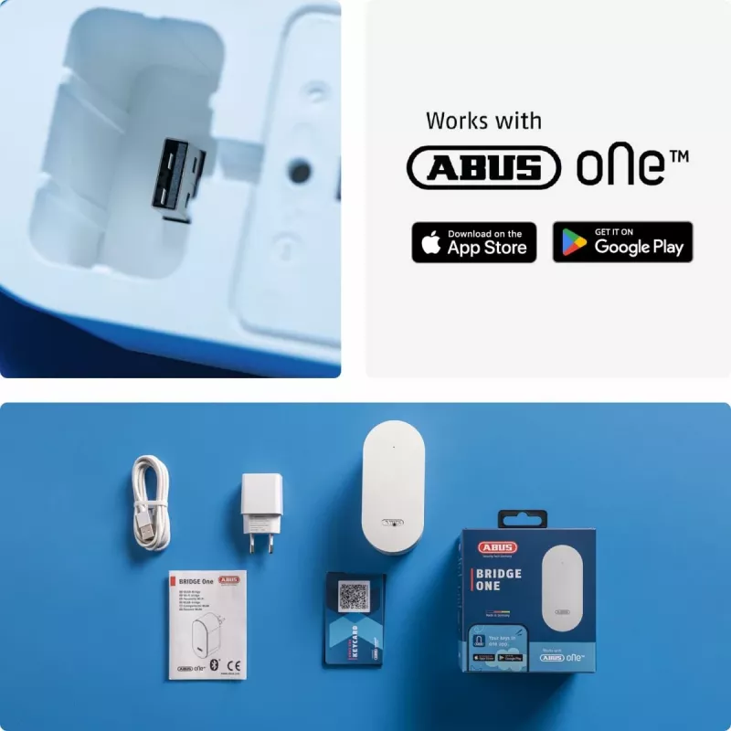 ABUS Security-Center BRIDGE One Smart Home bezvadu LAN tilts (ABBO10000B), Black, 230 V, Bluetooth-capable