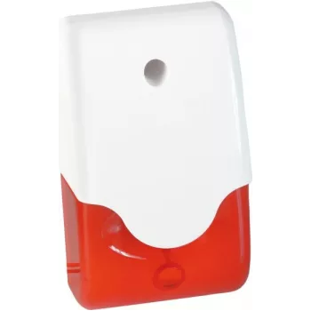 ABUS Security-Center SG1681 Mini sirēna ar mirgojošu gaismu, sarkana, 12 V līdzstrāva, 105 dB, IP44, vadu, iekštelpām/segtiem āra apstākļiem
