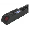ACAR 504WF EMI/RFI pārsprieguma aizsargs pagarinātājs, 5 Schuko kontaktligzdas, 3 m vads, melns