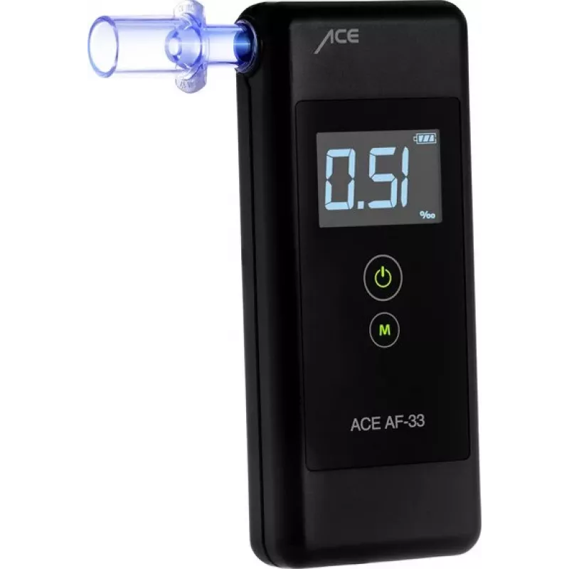 ACE OF SWEDEN AF-33 digitālais alkometrs tumši pelēks, 0,00–5,00 ‰, LCD displejs, pusvadītāju sensors, 2x AAA 107075