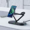 ACEFAST 15W Qi bezvadu lādētājs iPhone ar MagSafe, Apple Watch un Apple AirPods statīva turētājs magnētiskais turētājs melns