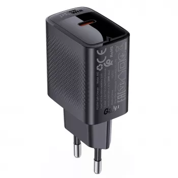 ACEFAST A82 GaN USB-C PD 20W sienas lādētājs - Melns